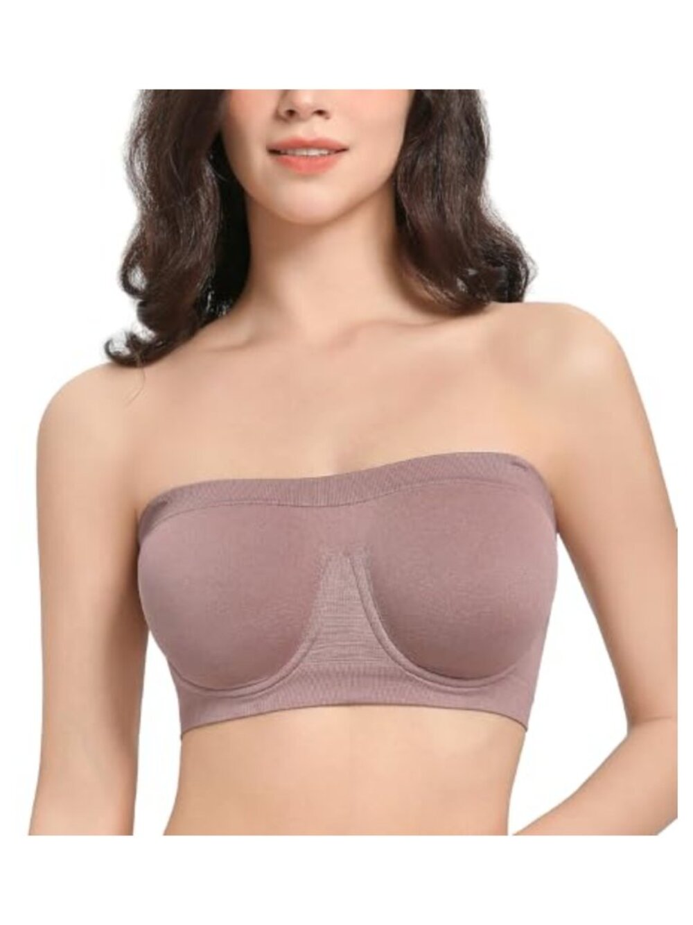 Seamless Bandeau Underwire Strapless Bralette Tube Top Bra 92% Polyamide 8%